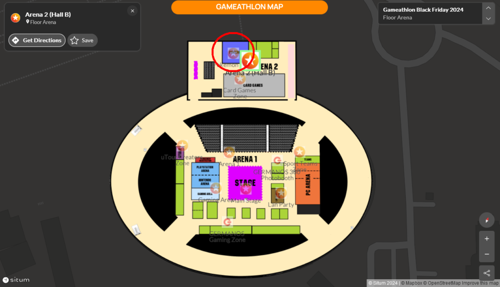 Gameathlon Black Friday - Floor Map - Hall B